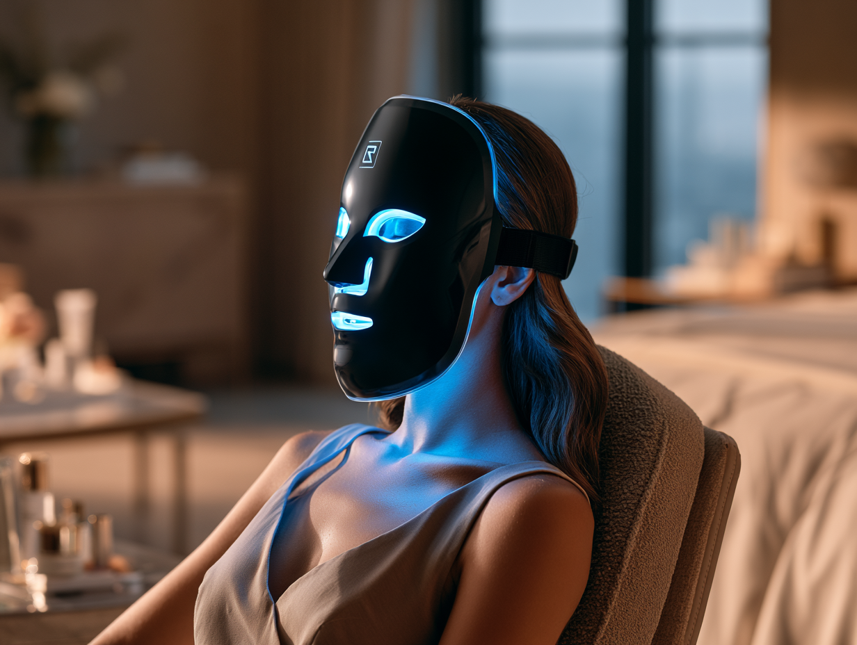 LED face mask for home use