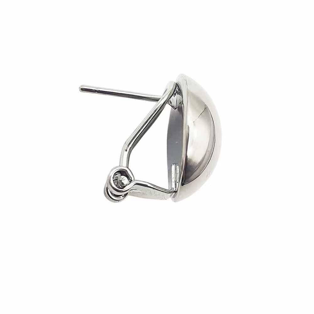 Niche 24k Gold Plated Semi-Circle Stud Earrings