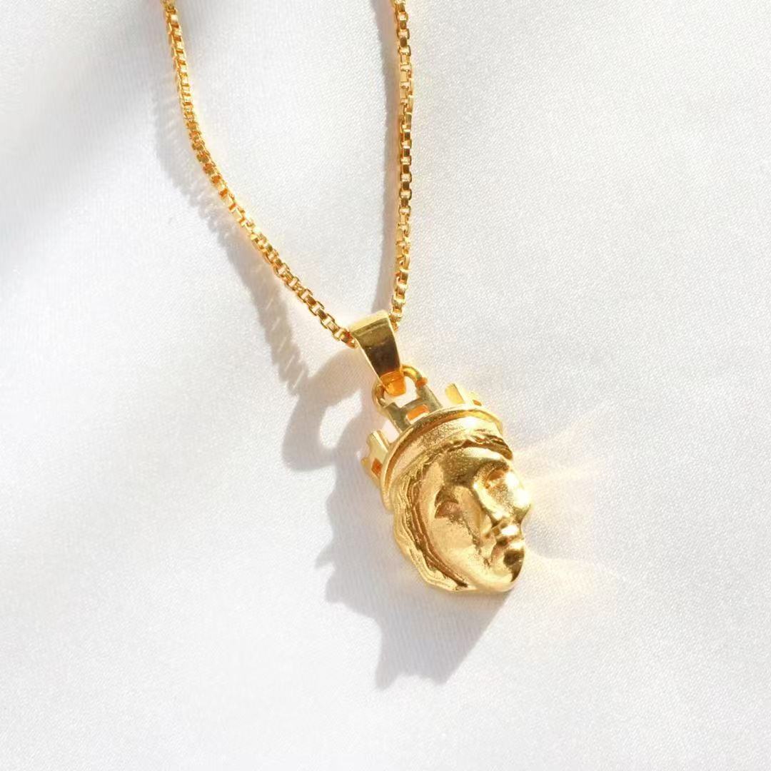 Niche Vintage Necklace - 24K Gold-Plated Brass, 40+5cm Chain