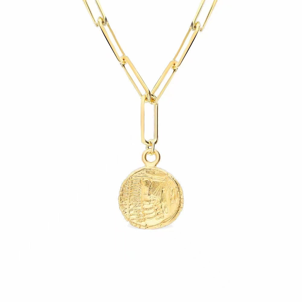 24K Gold-Plated Necklace with 40+5cm Chain