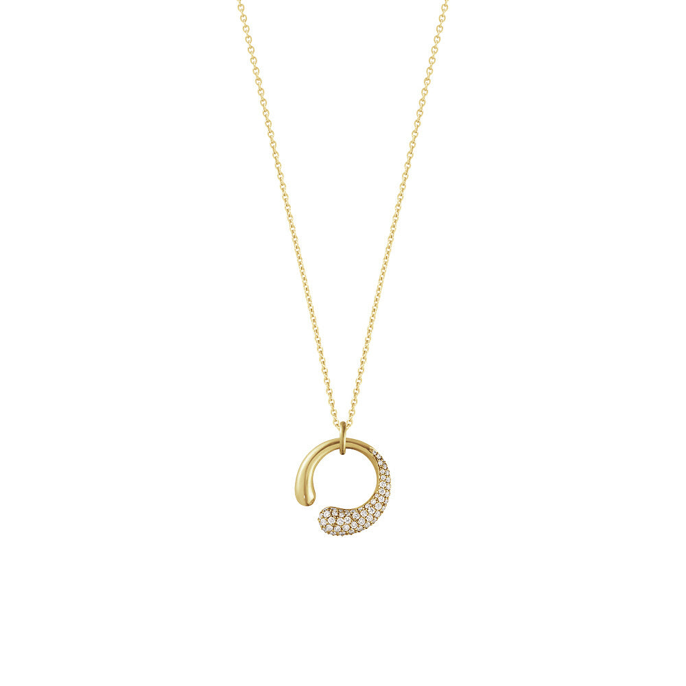 24K Gold-Plated Geometric Snake Bone Chain Pendant