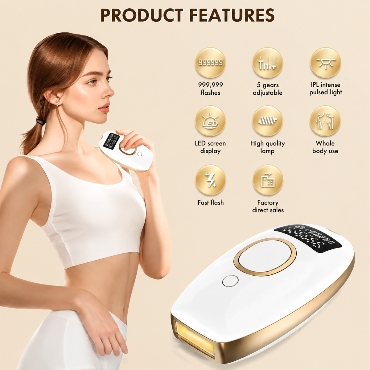 IPL Laser Hair Removal Device for Home Use - Relaxfeel