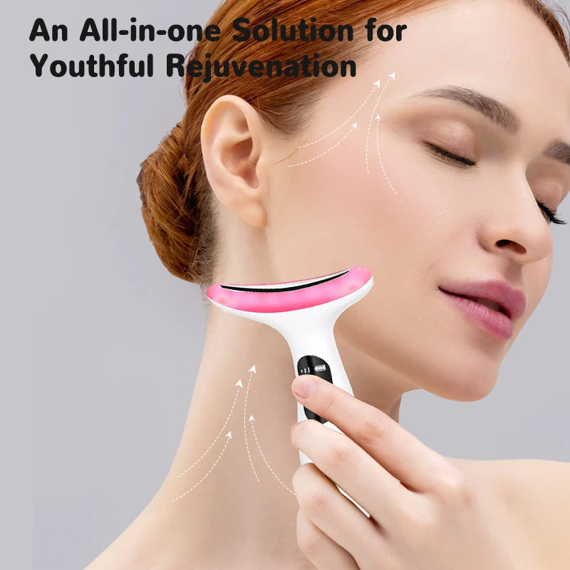 7 Color Face Neck Massager Lifting Beauty Device