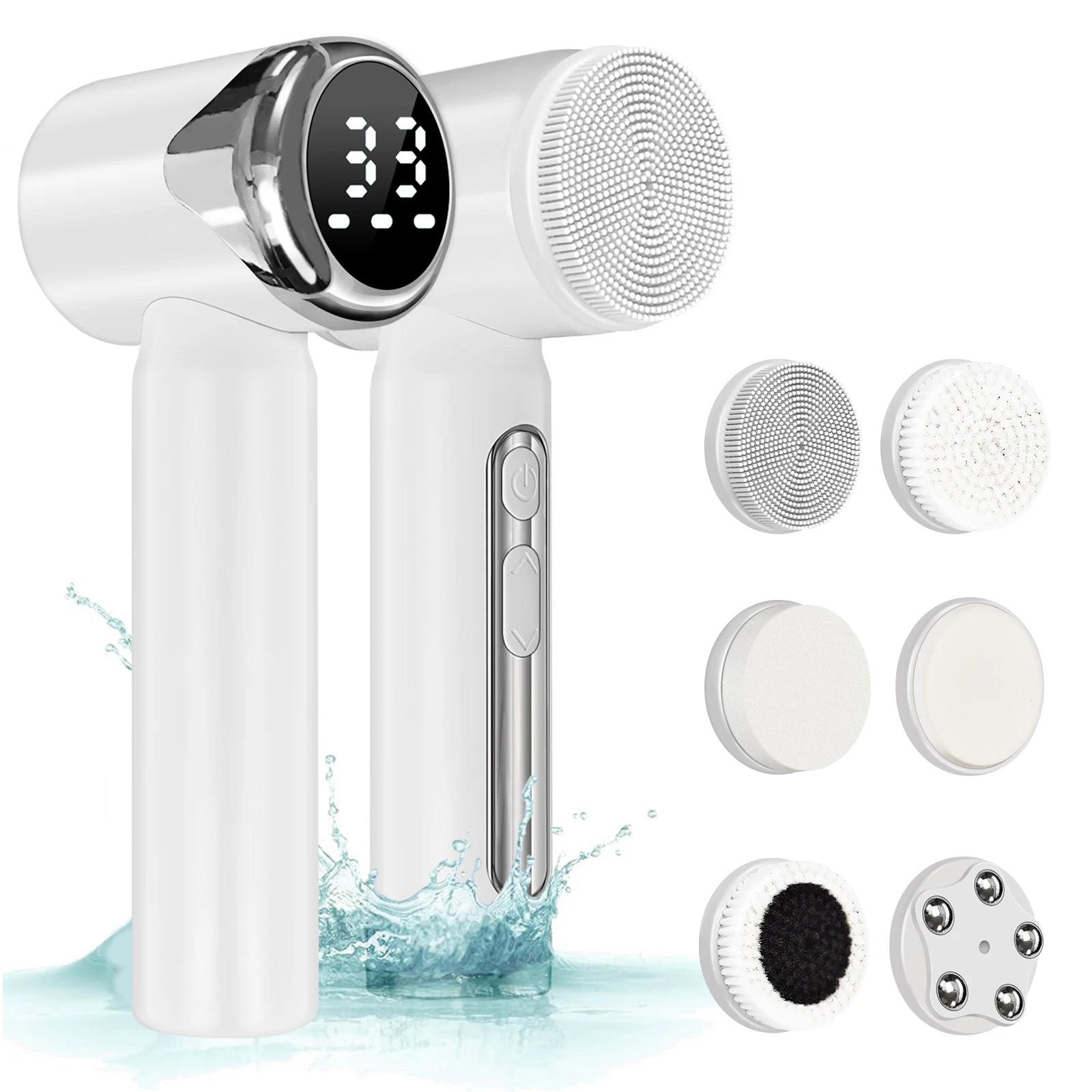 Electric Face Cleansing Brush Waterproof Facial Spa Massager