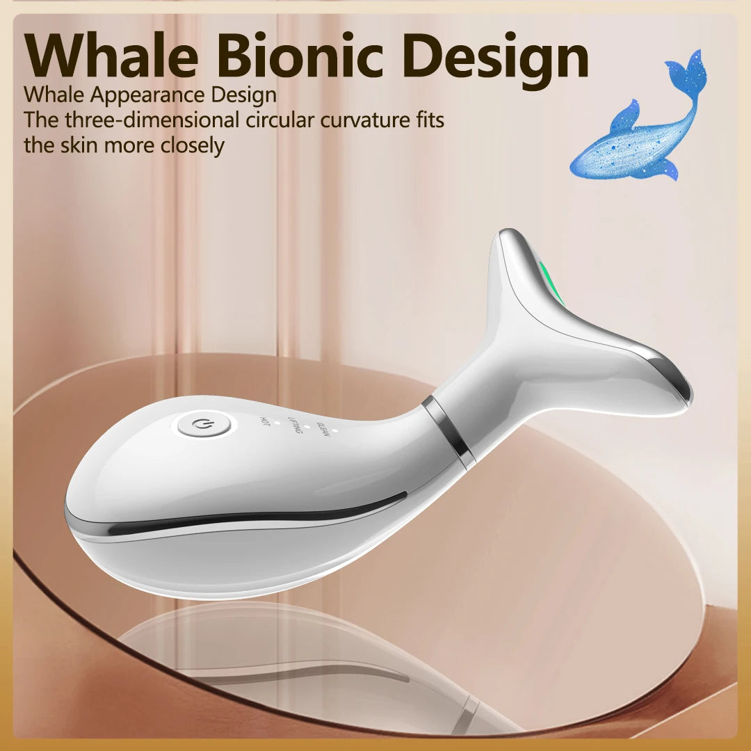 High Frequency 3 LED Light Therapy ABS Waterproof EU/UK Plug Face Neck Skin Tightening Massager