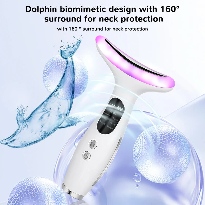 7 Color Face Neck Massager Lifting Beauty Device