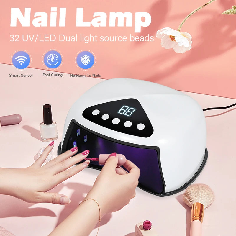 Electric Nail UV Lamp LED Dryer with LCD Timer Display Automatic Gel Curing