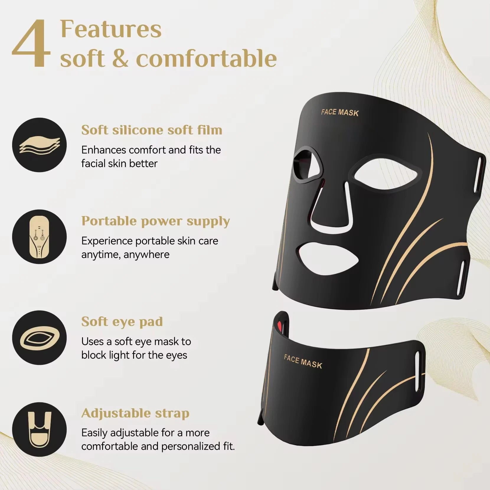 LED Silicone Face & Neck Therapy Mask