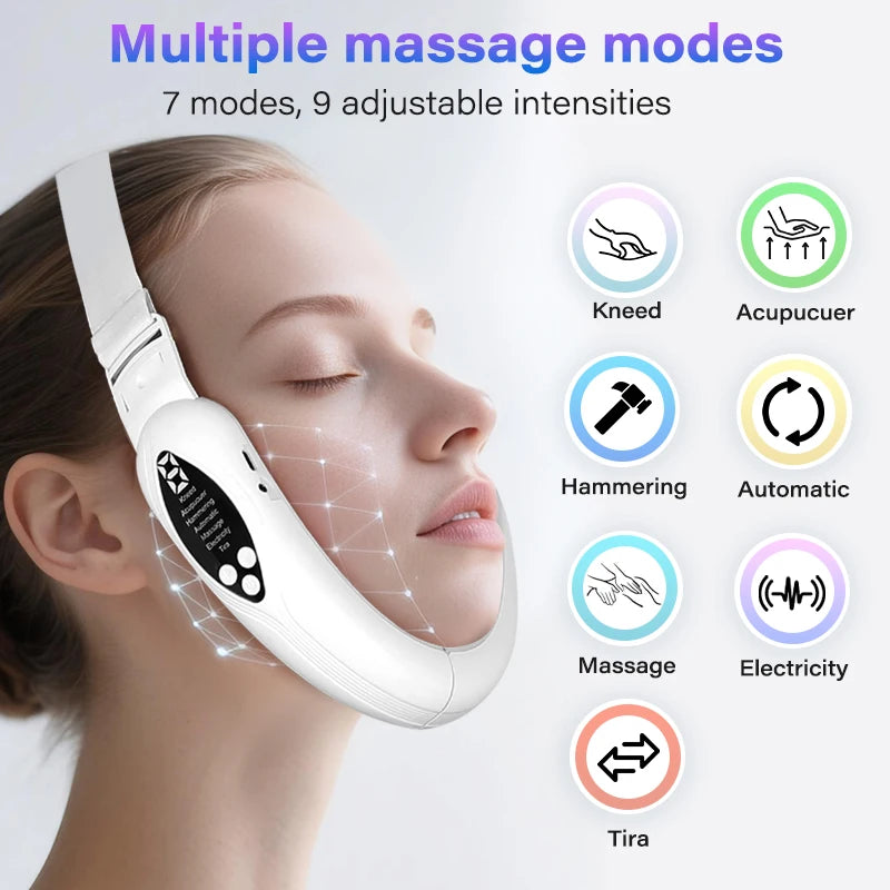 Microcurrent V-face Vibration Slimming Massager