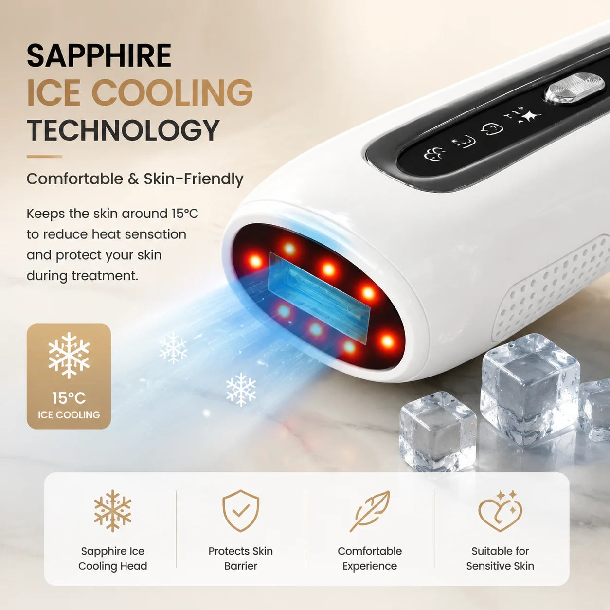 IPL Painless Ice-cooling Hair Removal Device
