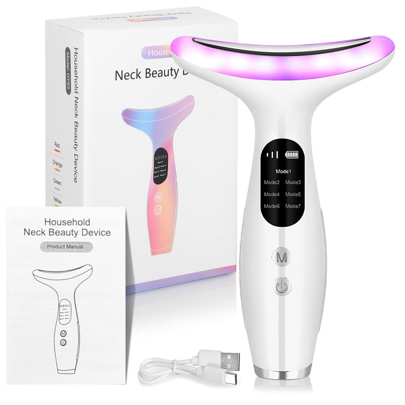 7 Color Face Neck Massager Lifting Beauty Device