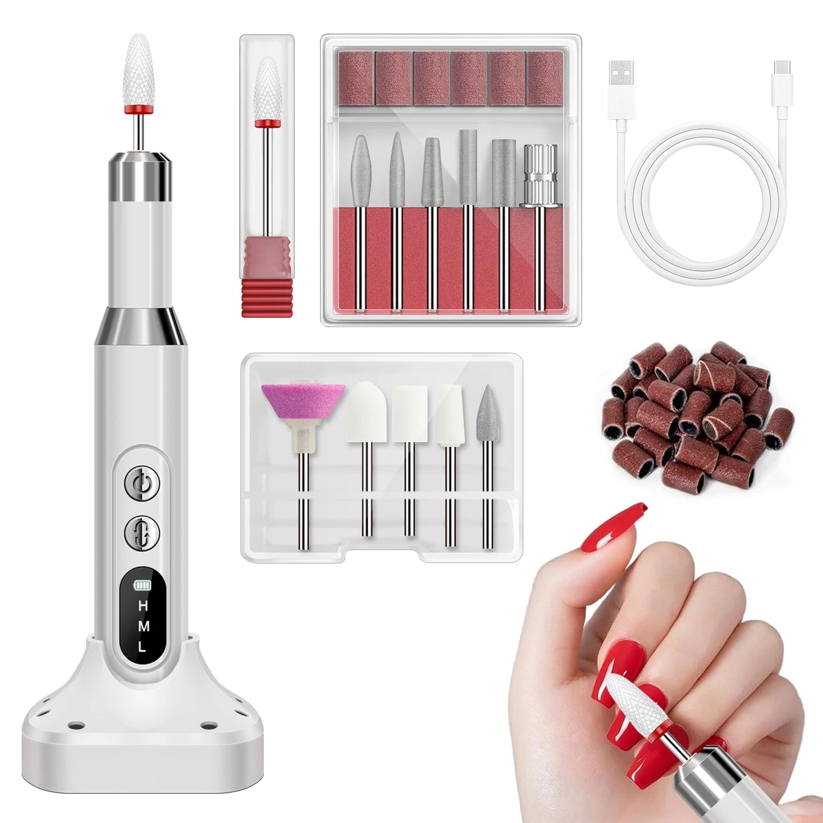 Electric Foot File Remover & Grinder Nail Care Tool