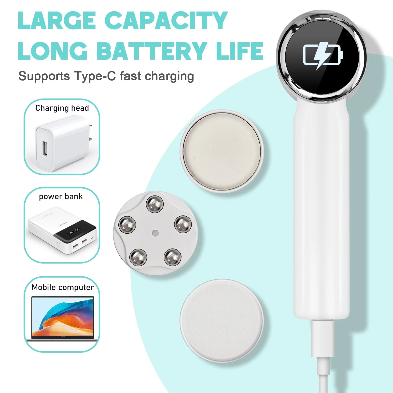 Electric Face Cleansing Brush Waterproof Facial Spa Massager