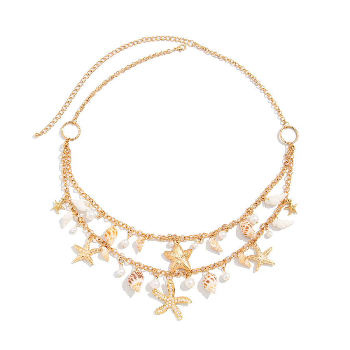 Bohemian Beach Seashell and Starfish Necklace