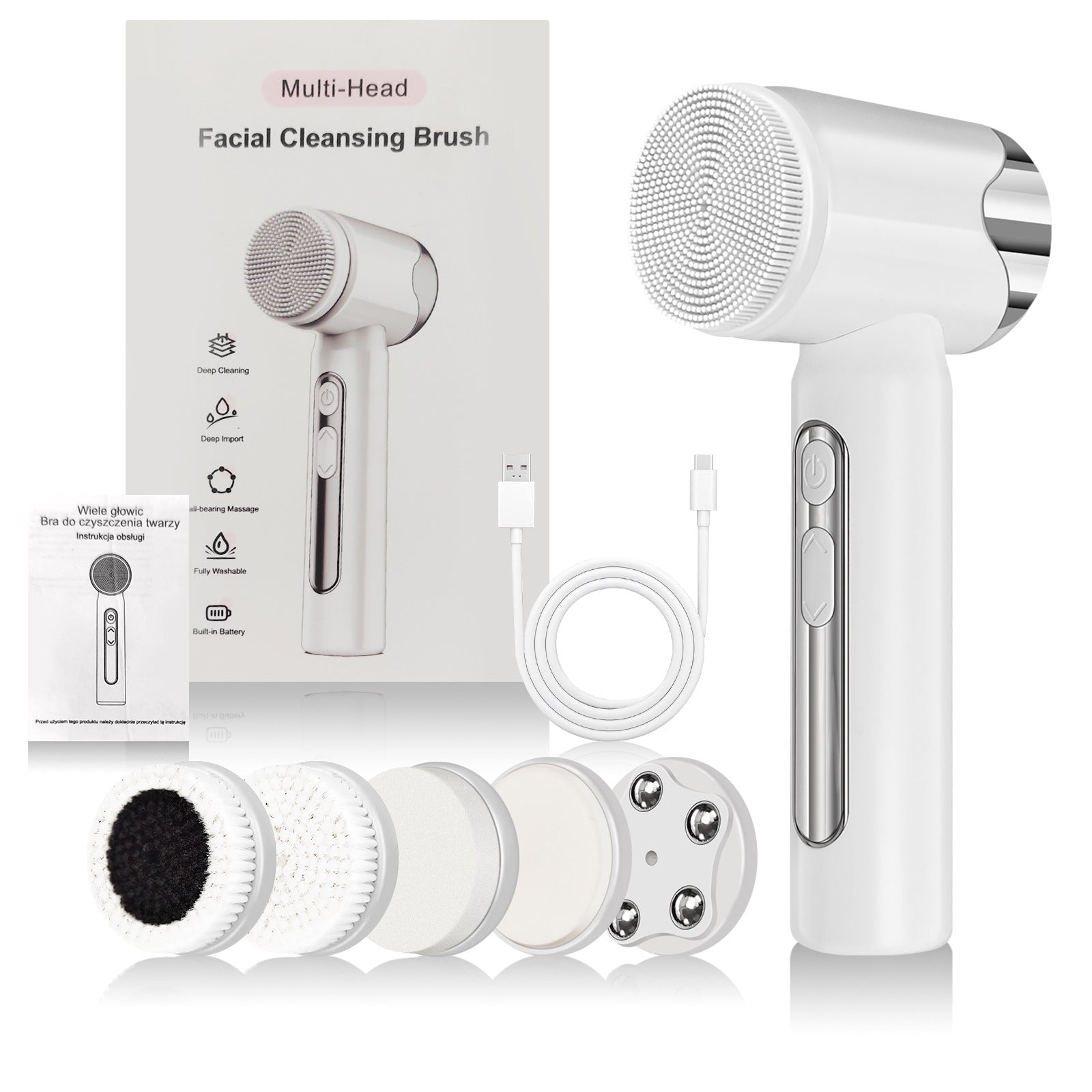 Electric Face Cleansing Brush Waterproof Spa Massager - Relaxfeel