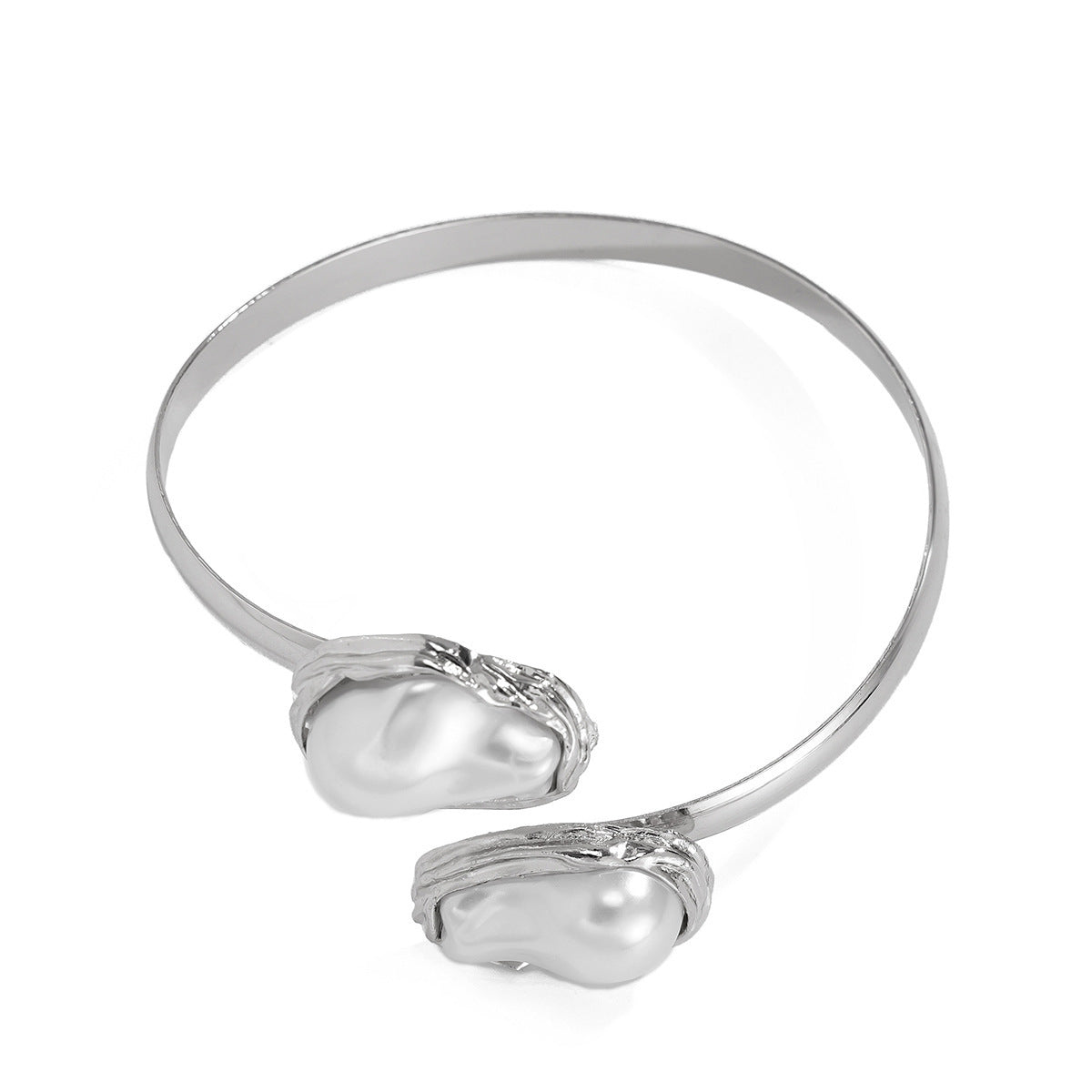 Vintage Baroque Pearl Open Bangle