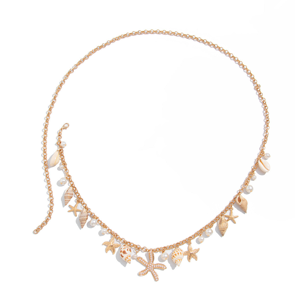 Bohemian Beach Seashell and Starfish Necklace